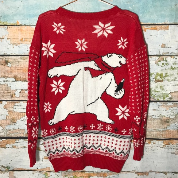 Coca-Cola holiday polar bear sweater women’s small - Picture 4 of 4